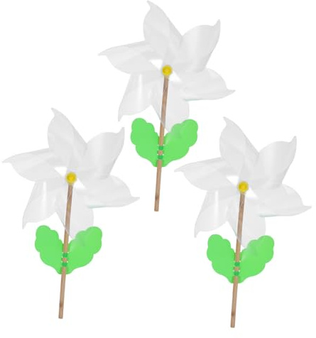 Gatuida 3pièces Moulin à Vent pour Garçon Fille Kit De Peinture Vierge Jouet Créatif Soi-même pour Décoration De Jardin Et Fête