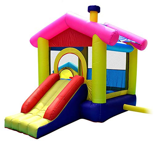 ApuaVireo&Co Bouncy Castle, Inflatable Bouncy Castle With Slide And Trampoline 320x280x240cm For Garden And Park Use