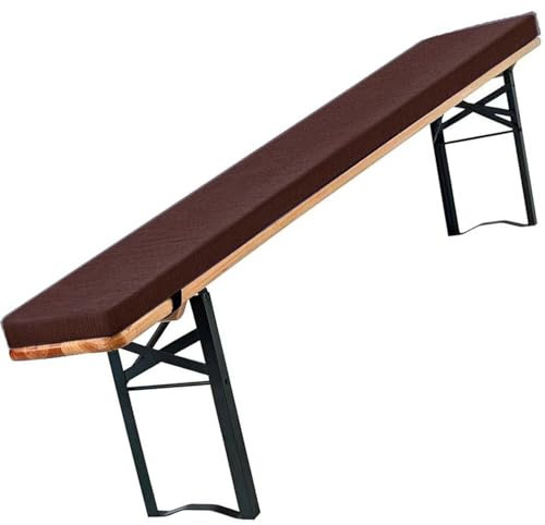 Outdoor Beer Bench Cushions Thick 3cm Seat Pads with Zipper Soft Dark Brown200x40cm Perfect for Garden Parties and Picnics