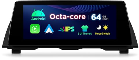 XTRONS 10.25 Android Car Stereo for BMW 5 Series F10/F11 w CIC system, Octa-Core 2GB+64GB Car Radio Player, iDrive System IPS HD Screen Wireless Android CarPlay Wi-Fi GPS Bluetooth Day & Night Modes