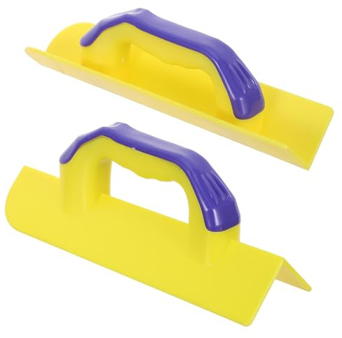 RUNROTOO Set di 2 spatole angolari per cartongesso, spatola angolare in plastica per esterni e interni, strumento di finitura per calcestruzzo per esterni e interni per la posa di mattoni