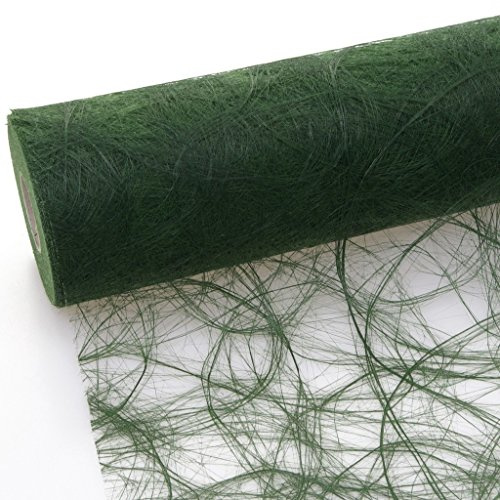 Sizoweb Tischband - 25 Meter Rolle + 300 Mini-Dekodiamanten (20cm Breite, Dunkelgrün)