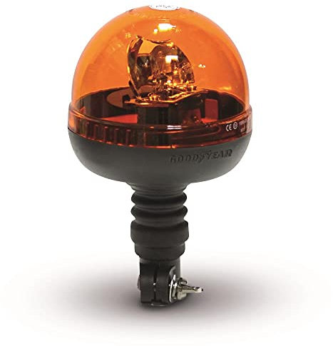 Goodyear - Luz Rotativa Ámbar H1 Homologada CE GY103WL, Baliza de Advertencia 55-70W 12-24V IP67, Montaje Flexible para Tractores, Coches y Vehículos de Emergencia