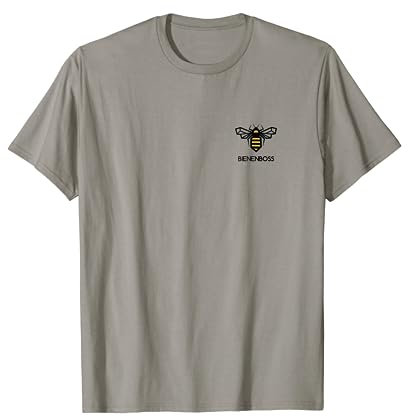Imker Bienen Geschenk Herren T-Shirt Grau Cartoon mit Bienen Kurzarm S