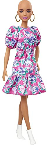 Barbie GYB03 - Fashionistas Puppe mit Mäusekleid, rosa Stiefeletten und Sonnenbrille, Spielzeug für Kinder von 3 bis 8 Jahren