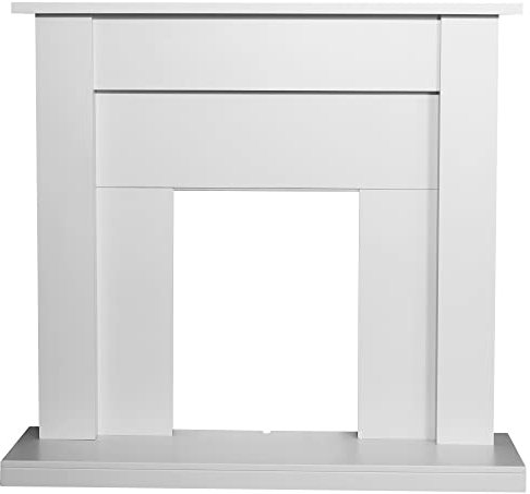 Adam Sutton Fireplace in Pure White, 43 Inch