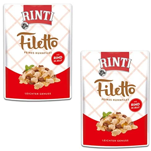 Rinti Hund - Filetto Huhn & RIND - Doppelpack - 2 x 24 x 100g