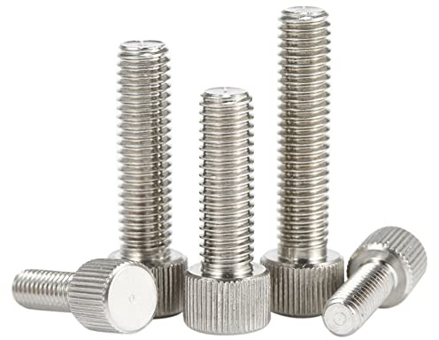 CONPHERON Vis Moletées en Acier Inoxydable Vis à Tête Moletée Boulon Vis à Oreilles Vis Moletée pour Ordinateur Boîtier, M5×40mm, 6 pcs