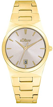 s.Oliver Armbanduhr Damen Quarzuhr Analog, mit Edelstahl Armband, Wasserdicht, Kommt in Uhren Geschenk Box