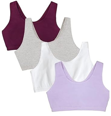 Fruit of the Loom Women's Built-up Sports Bra Sports Bra (Pack of 6)