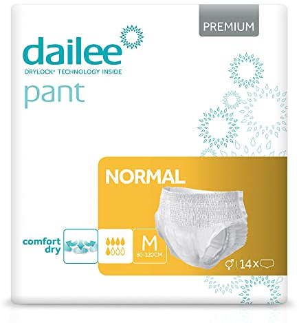 Dailee Pants Normal M - 84x Pannoloni per Adulti Mutanda - Pannoloni per Anziani a Mutandina - Formato Scorta di 6 Confezioni da 14 Pants Incontinenza
