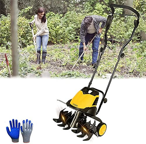 Garden Gear Motozappa elettrica da giardino, coltivatore elettrico a basso rumore da 2400 W, larghezza di lavorazione 45 cm, profondità di lavoro 22 cm, velocità 420 giri/min, coltivatore e motoc