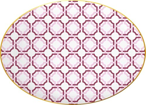 PIATTO OVALE IN PORCELLANA - FIRENZE- BACI MILANO - OVA2.FIR01-31CM