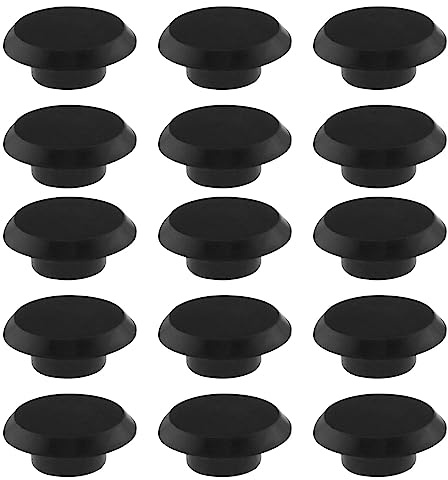 Micro Traders 50PCS Socket Head Screw Cover Cap Hexagon Head Screw Cap Furniture Allen Screws Caps Plastic Protector for Mechanical Equipment Automotive Black M6