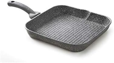 Bistecchiera Antiaderente Cuore Pietra Accademia Mugnano Quadrata 28cm No Nichel Griglia