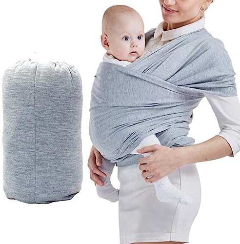 Babytragetuch dehnbar Premium Trage Neugeborene bis Kleinkinder Stilltragen Mehrzweck Babytrage Stillbezug – weich und leicht – belastbar bis zu 15 kg