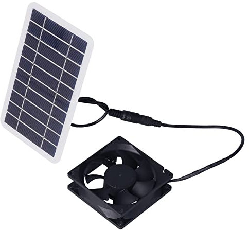 Mini-Solarpanel-Ventilator, 2,5 W, tragbarer Solar-Haustier-Abluftventilator, solarbetrieben, Abluftventilator, Außenset für Zucht, Pflanzen im Freien