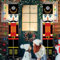 1 Par 30 x 180cm Pancartas de Cascanueces Banner de Puerta de Navidad Modelo de Soldado Decoraciones Navideñas de Cascanueces para Puerta, Chimenea, Pared (C)