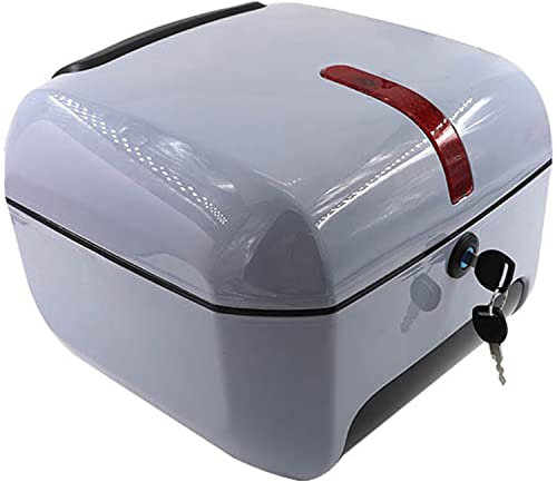 Motocicleta Caja superior trasera Rectángulo Cola Maletero Equipaje Cerradura superior Caja de transporte Casco Caja superior Almacenamiento de equipaje con hardware de montaje / Verde / 35 X 33 X 25