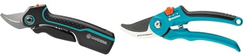 Gardena AssistCut: Akkubetriebene Gartenschere mit einem Schneid-Durchmesser & Gartenschere B/S-M: Stabile Rebenschere mit Bypass-Schneide