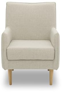 DOMO. collection Outdoor Sessel Juist, Holzfüße, beige | Sessel mit hochwertigen Holzfüßen für stilvollen Outdoor-Komfort, 64 x 76 x 86 cm (BxTxH)