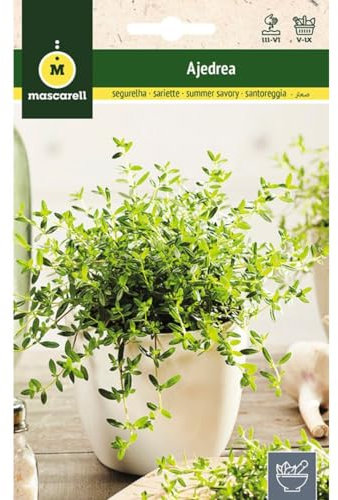 Mascarell Semillas, AJEDREA, Semillas de Hierbas Aromáticas para Plantar, Crea tu Propio Huerto en Casa, 3 Gramos