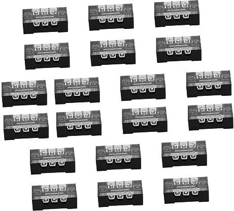 BELLIFFY 20 Bloques de Terminales Aislados -1503 Bloque de Terminales Fijo Conector de Cable Gestión Ordenada de Cables