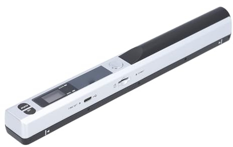 Portable Scanner, 900DPI Color Mobile Handheld Scanner, A4 Documents Photo Pictures Receipt Scan, USB 2.0 for Home Office Travel (Silver)