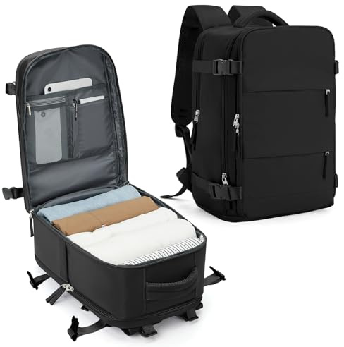 SZLX Zaino Ryanair 40x30x20 Sottovuoto Zaino da Viaggio 40x20x25 Ryanair Wizzair Donna da escursionismo impermeabile Zaino Casual Laptop da 14 Pollici con porta di ricarica USB Scomparto per Scarpe