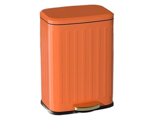 OLDMFZP 13-Gallonen-Edelstahl-Fußpedal, großer Mülleimer, mit leisem Soft-Close-Deckel, verdickter Edelstahlkörper, rechteckiger Mülleimer, Küche for Zuhause/Büro und mehr, 6 l