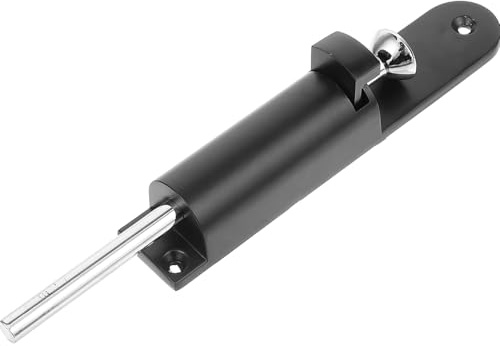 HOMOCONO Loquet Portail Exterieur Loquet à Ressort à Fixation au Sol en Alliage de Zinc Noir Ouverture et Fermeture Fluides pour Portail Métallique