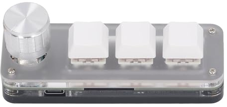 ViaGasaFamido Teclado RGB, Teclado Mini 3 Keypad Programming Macro Keyboard con Teclado de Juego Mecánico de Interruptor Rojo a Prueba de Polvo de la Perilla, Teclados de Juegos, Teclados de Juegos