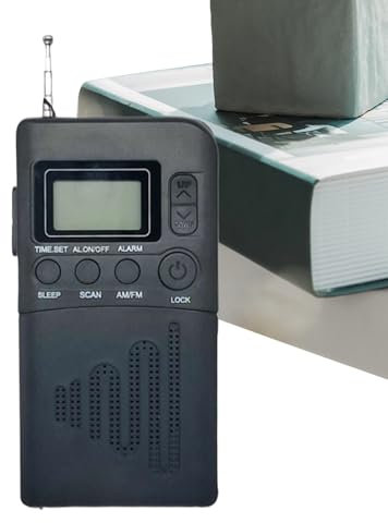 Radio De Bolsillo | Radio Pequeño Am FM con Transistor,Receptor con Pantalla Digital LCD para Casa, Oficina, Playa, Camping y Exteriores
