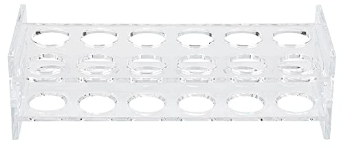 Yosoo Health Gear Acrylic Glass Display Rack, 12-Bottle Organiser Stand, Clear 2-Row Storage Tray for Mini Bottles