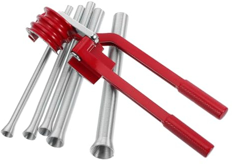 HOMSFOU Set di piegatubi manuali portatili per tubi in alluminio con scanalatura in rame Strumenti di piegatura per tubi a molla per aria condizionata HVAC Piegatura di precisione portatile per
