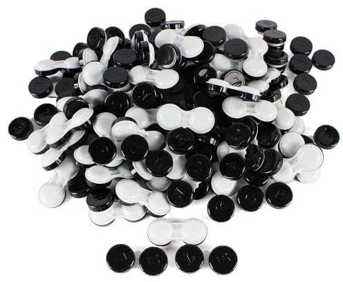 TroHollis Contact Lens Cases,Contact Lenses Case Box 100PCS Contact Lens Cases Holder Box Left/Right Eyes Container(Black)