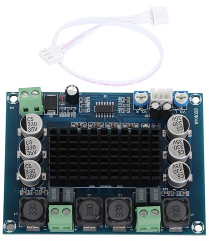 Baxnore Scheda amplificatore di potenza digitale TPA3116D2 Modulo audio stereo a 2 canali Amplificazione ad alta potenza da 120 W per altoparlanti fai da te Home Theater DC12 26 V