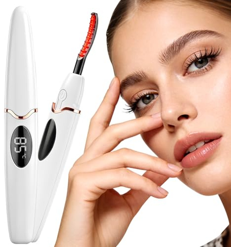 Beheizbare Wimpernzange, Wimpern Curler Elektrisch, Genaue Temperatursteuerung, Schnellheiz-Wimperncurler und langanhaltende Locken, USB-Wimpernzange mit 4 Temperaturmodi für alle Wimpern