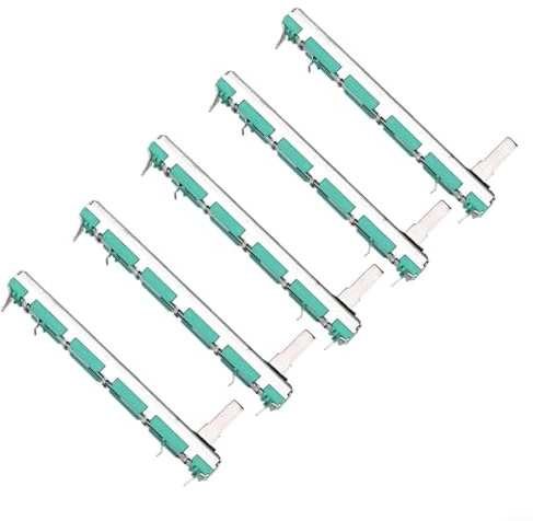 Slide Wire Potentiometer B103 10K Ohm Linearer variabler Widerstand für Audio Mixer Fader - Carbonfilm, 75 mm Länge, 0,25 W Nenn-Po