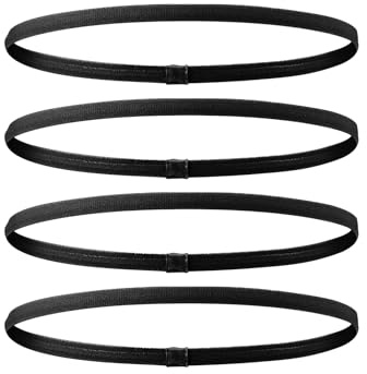 4 Pcs Elastic Headbands,Elastic Sports Boys Mens Headband Hair Head Band | Non-Slip Thin Accessories for Women Men Adults Football Soccer Running During A Match Tennis, Gym Workouts, and Yoga