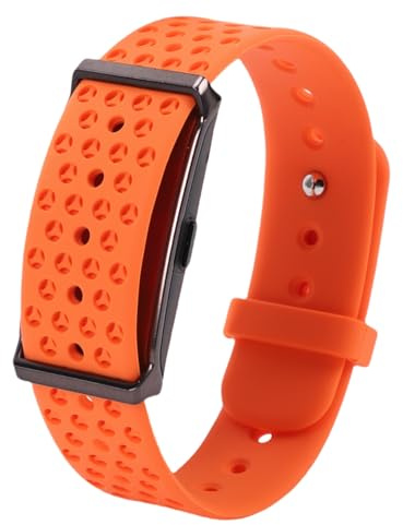 Yanmis Pulsera Inteligente sin Pantalla, Rastreador de Ejercicios Liviano, Registro de Ejercicios de Aplicación Monitoreo del Sueño en 4 Etapas, Resistente Al Agua hasta 10 M, Pulsera (Orange)