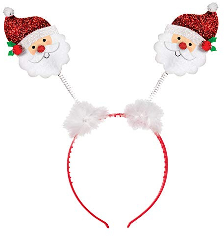 amscan Unisex Haarreif Amscan 395107 - Haarreif Happy New Year, 31,1 x 26,6 cm, mit Federn, Lametta und Bädern, Unisex, Neujahr, Silvester, Jahreswechsel, Party (1er Pack)