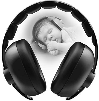 BBTKCARE Baby Gehörschutz Kopfhörer mit Geräuschunterdrückung für Babys für 3 Monate bis 2 Jahre (schwarz)