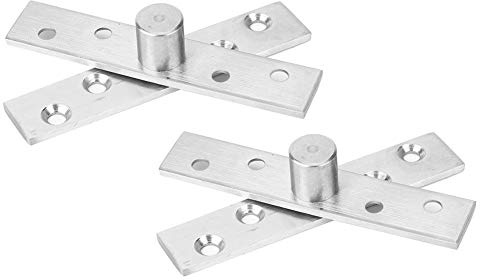 Bisagras de Puerta de Rotación de 360 Grados de 2 Paquetes, Bisagras de Pivote Ocultas de Acero Inoxidable 95x19 mm Herraje de Bisagra de Ventana de Puerta de Eje de Arriba Abajo(Pivote Central) | Bisagra Pivotante 360° en Acero Inoxidable Oculta 95x19mm, Eje Superior e Inferior, Herraje