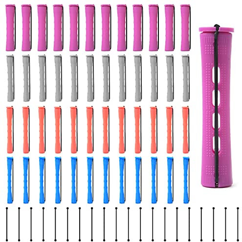 Jubaopen 96pcs Rulli di Capelli Gambi Permanenti Capelli Asta Bigodini Bigodini Capelli di plastica per Acconciatura Salone Casa