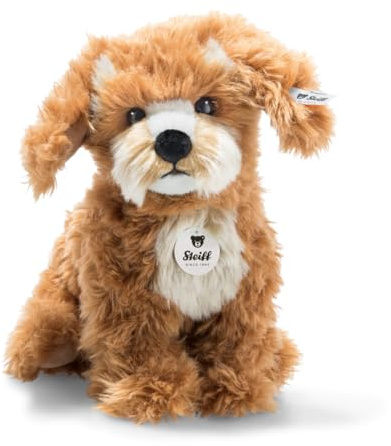 Steiff Kuscheltier Curlie Cockapoo, Süßes Stofftier mit Kunststoffaugen, Kinder, Jungen & Mädchen, Plüschtier 24 cm, Hellbraun, 076909