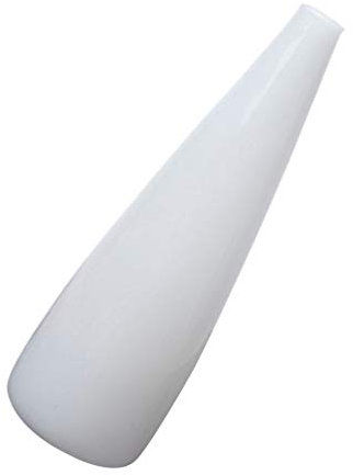 VICASKY Glasvase Blumenvase Für Wasserpflanzen Aus Robustem Borosilikatglas Weißer Farbton Mit Geschwungenem Design Für Edle Einrichtung Für Einzelblumenarrangements Im Heim Oder Hotel