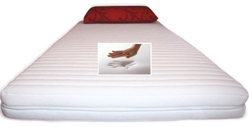 Viscoelastische Matratzenauflage Luxus Edition Viscoauflage Visko Topper mit Luxus Raumgewicht 85 kg/m³ viskoelastische Auflage für Matratze Soft weich RG 85 (90x200x12 cm, Mit Safomed Bezug)