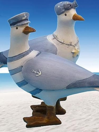 Pommerntraum ® | 2-er Set!!! Dekoration Gartendekoration maritim verliebtes Möwenpaar Möwen Möven Vogel Vögel - witzige Deko