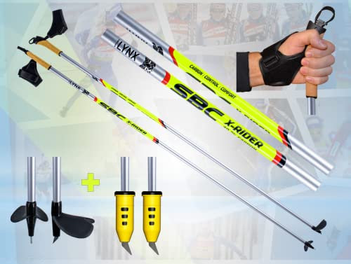 Sportlynx X-Rider Carbon Skating Skike Roller Stöcke mit Dämpferspitzen (175 cm)